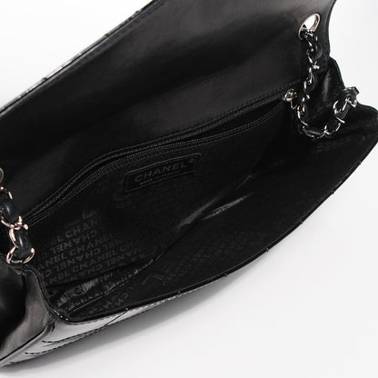 Chanel Patent Stitched Diagonal Flap Black 5 of 7