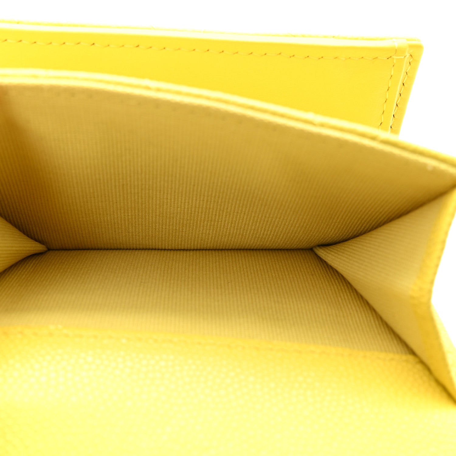 Chanel Caviar Quilted Double Flap Wallet Yellow 8 of 11