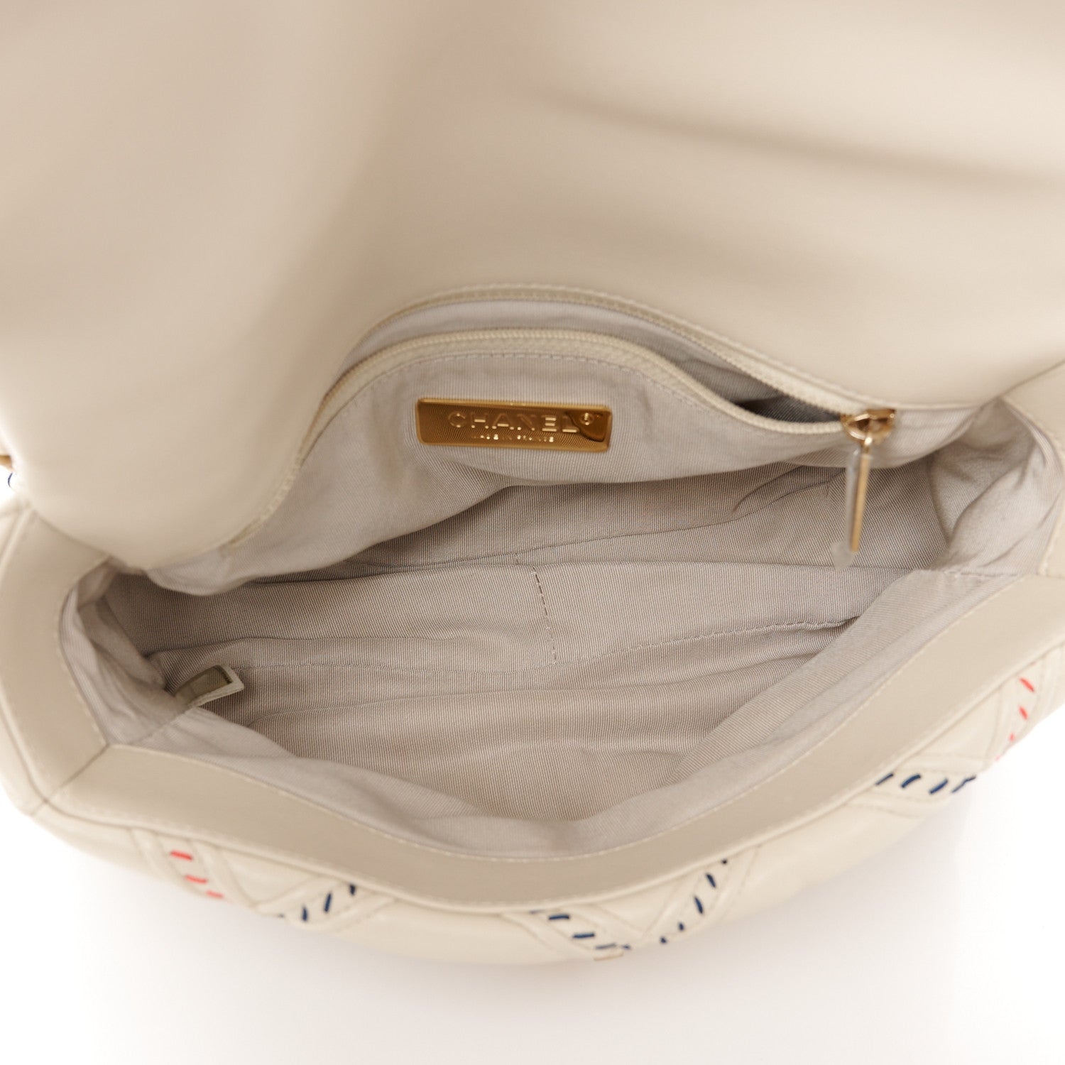 Chanel Lambskin Mixed Fibers Quilted Medium Chanel 19 Flap Beige 5 of 10