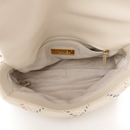 Chanel Lambskin Mixed Fibers Quilted Medium Chanel 19 Flap Beige 5 of 10