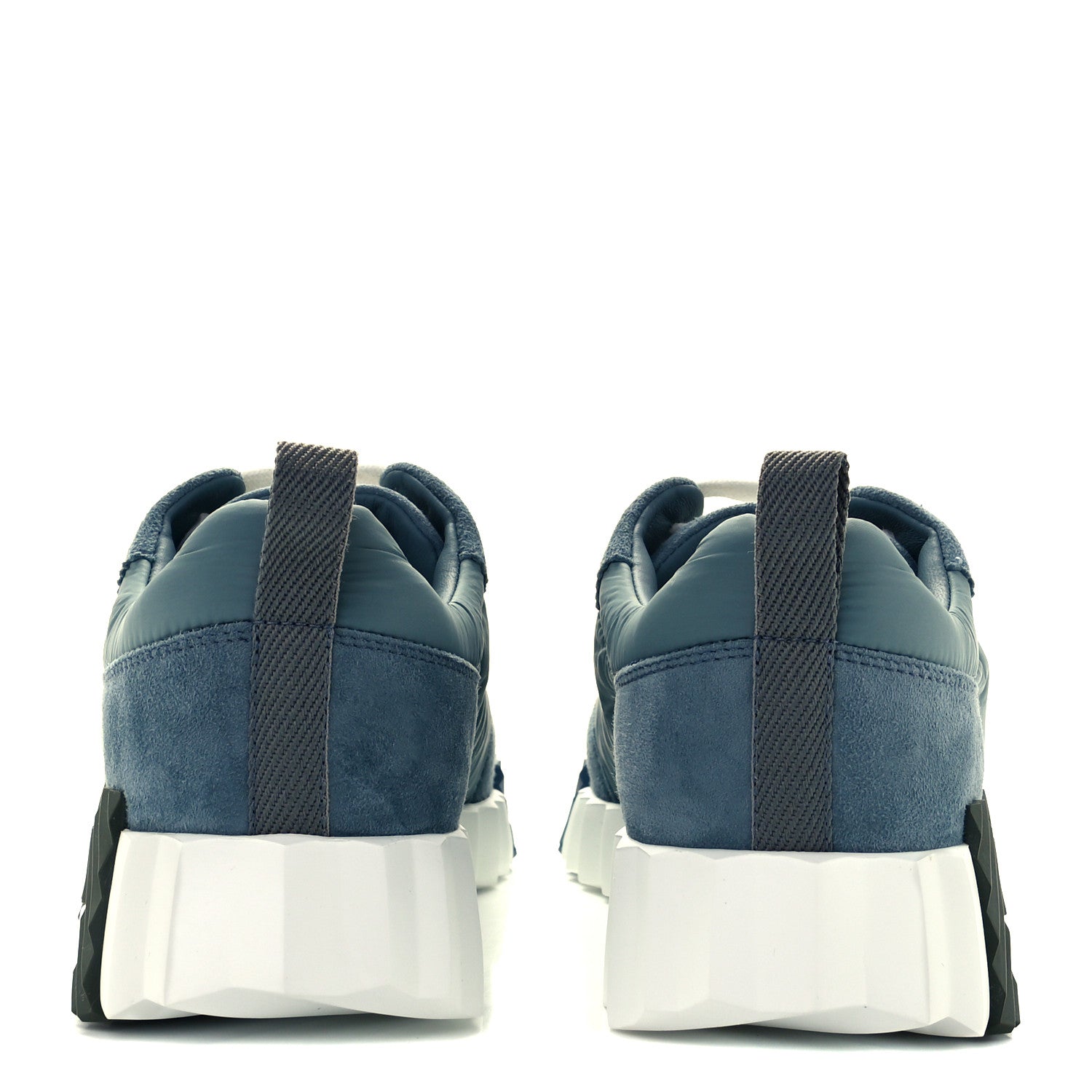 Hermes Parachute Fabric Suede Goatskin Bouncing Sneakers 37.5 Bleu Bleu Pinede 5 of 8