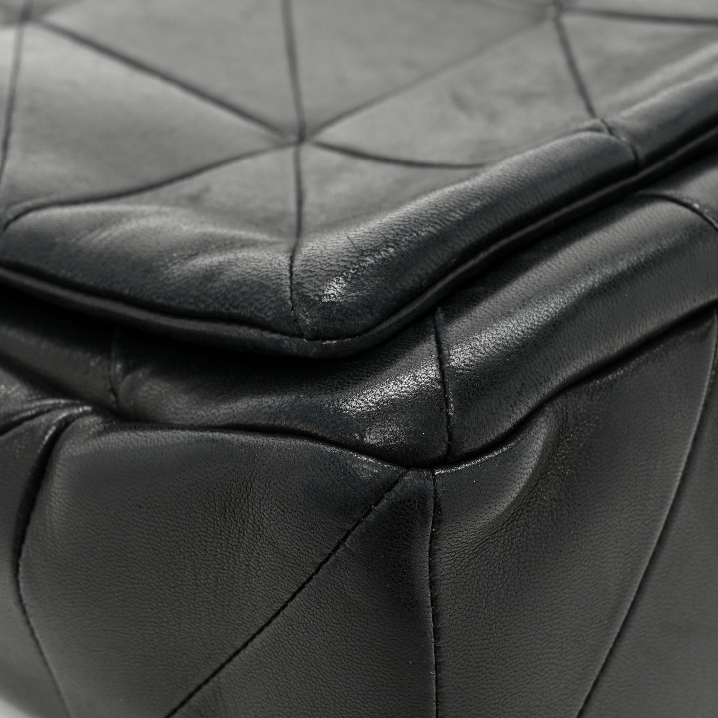 Lambskin Patchwork Monogram Large Jamie Black