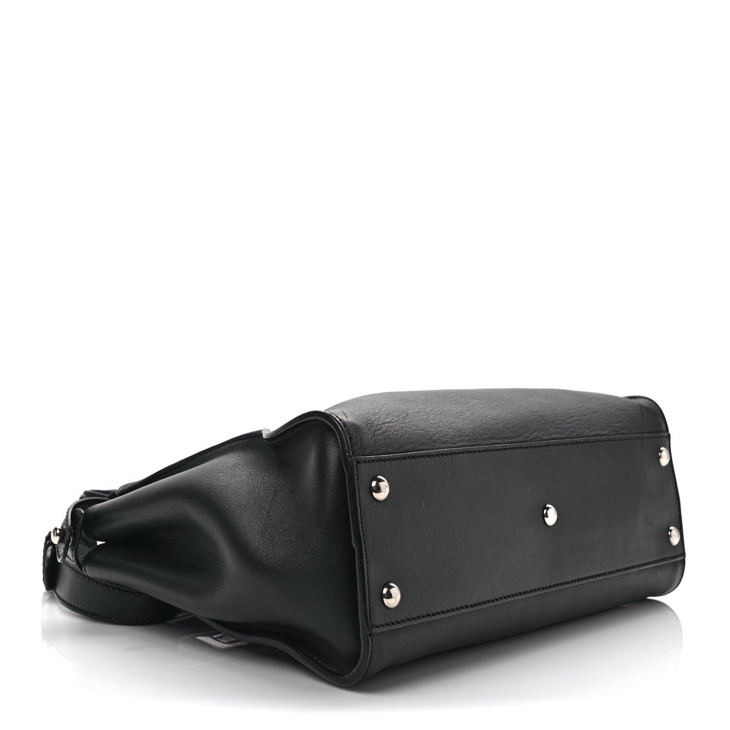 Vitello Seta Snakeskin Crocodile Monster Eyes Medium Peekaboo Iconic Satchel Black Girasole