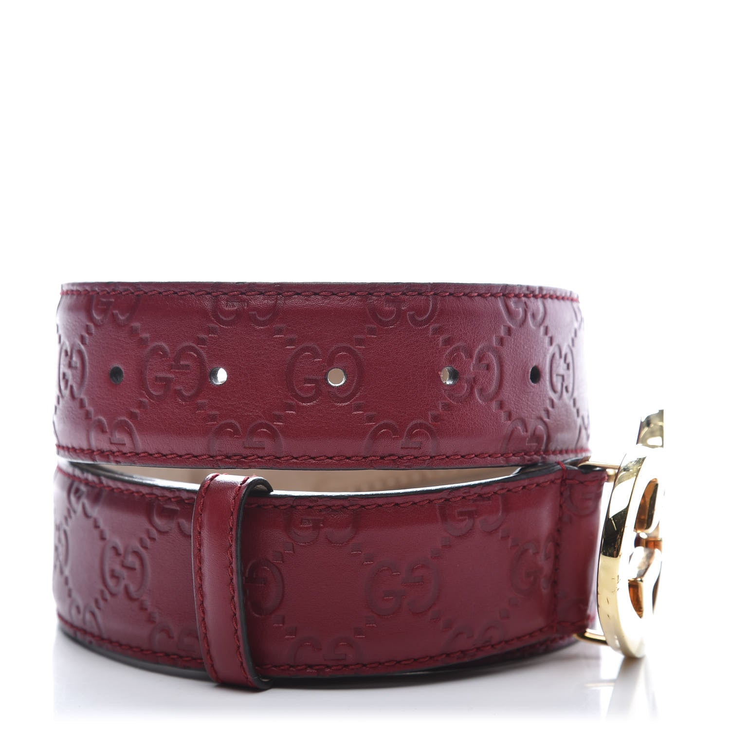 Gucci Guccissima Lovely Heart GG Belt 90 36 Peonia Flower 3 of 7