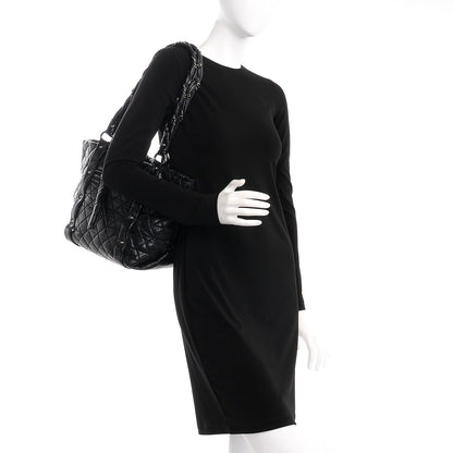 Chanel Distressed Lambskin Vintage Ligne Lady Braid Tote Black 2 of 8