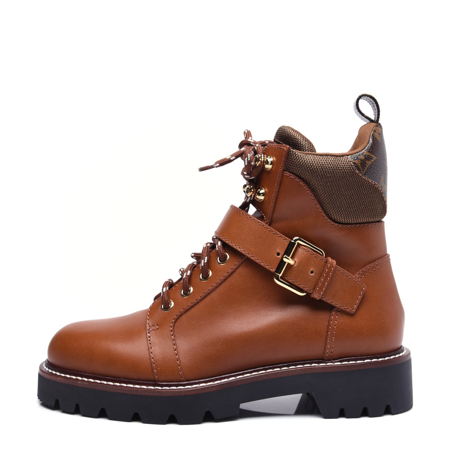 Calfskin Territory Ranger Combat Boots 38 Cognac