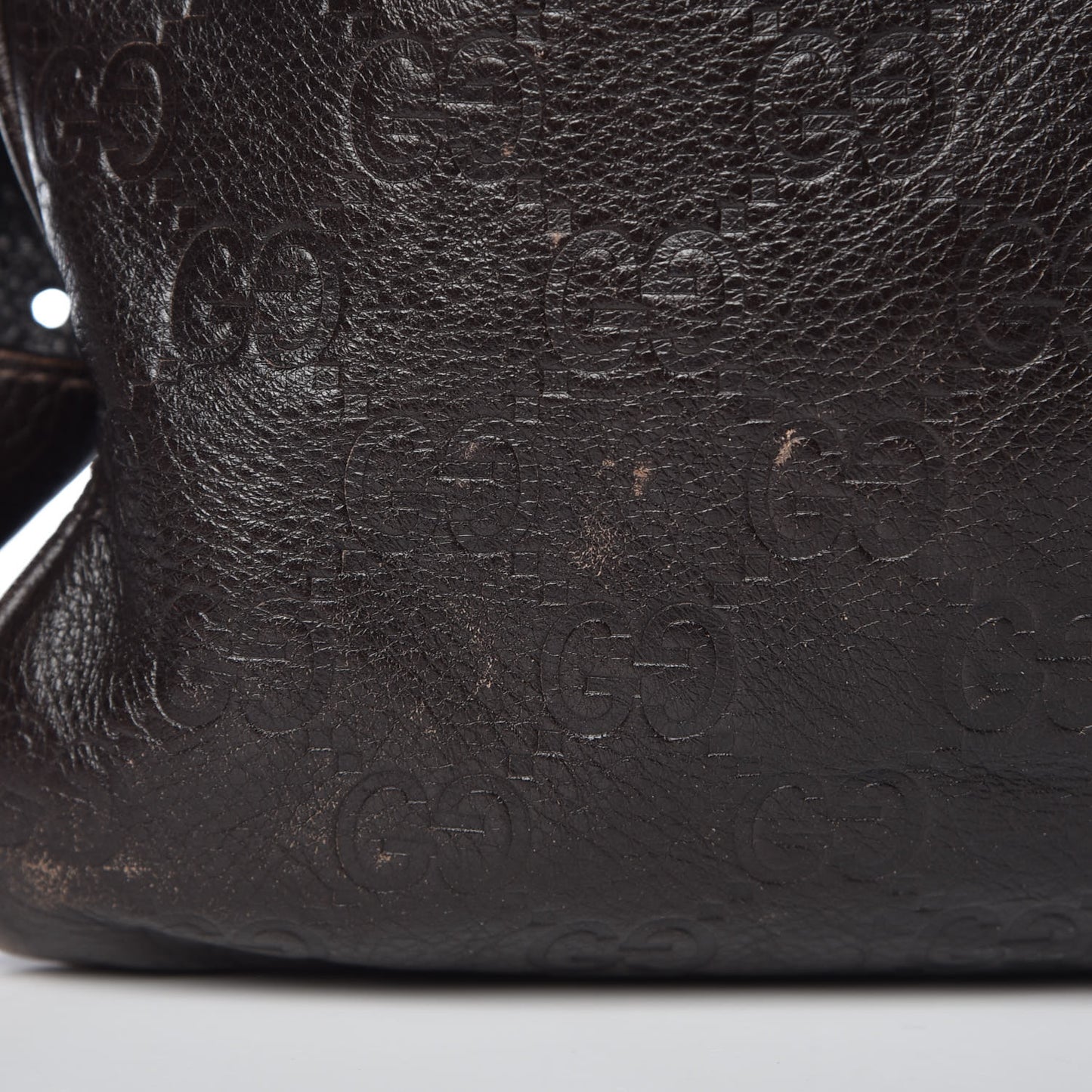 Guccissima Medium Flat Messenger Bag Dark Brown