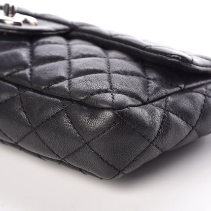 Chanel Lambskin Quilted East West Flap Bijoux Chain Black 7 of 10