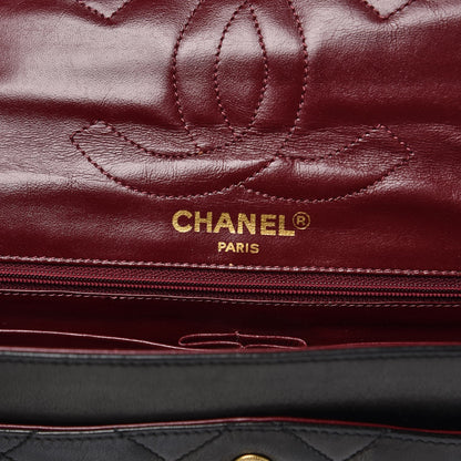 Chanel Lambskin Quilted Medium Double Flap Black 6 of 12