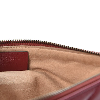 Gucci Azalea Calfskin Matelasse Heart GG Marmont Zip Pouch Romantic Cerise 8 of 8
