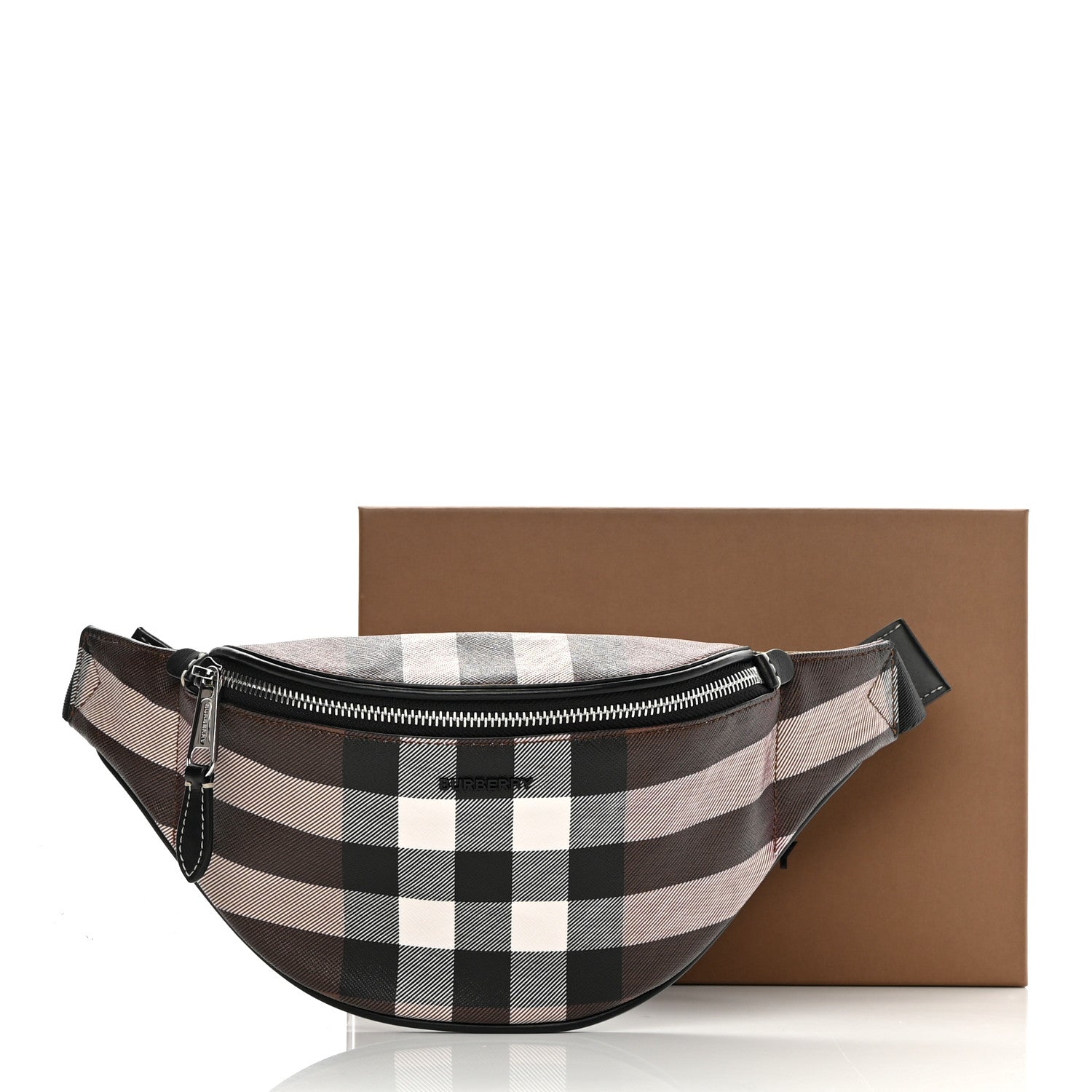 Burberry E-canvas Check Bum Bag Dark Birch Brown 12 of 12