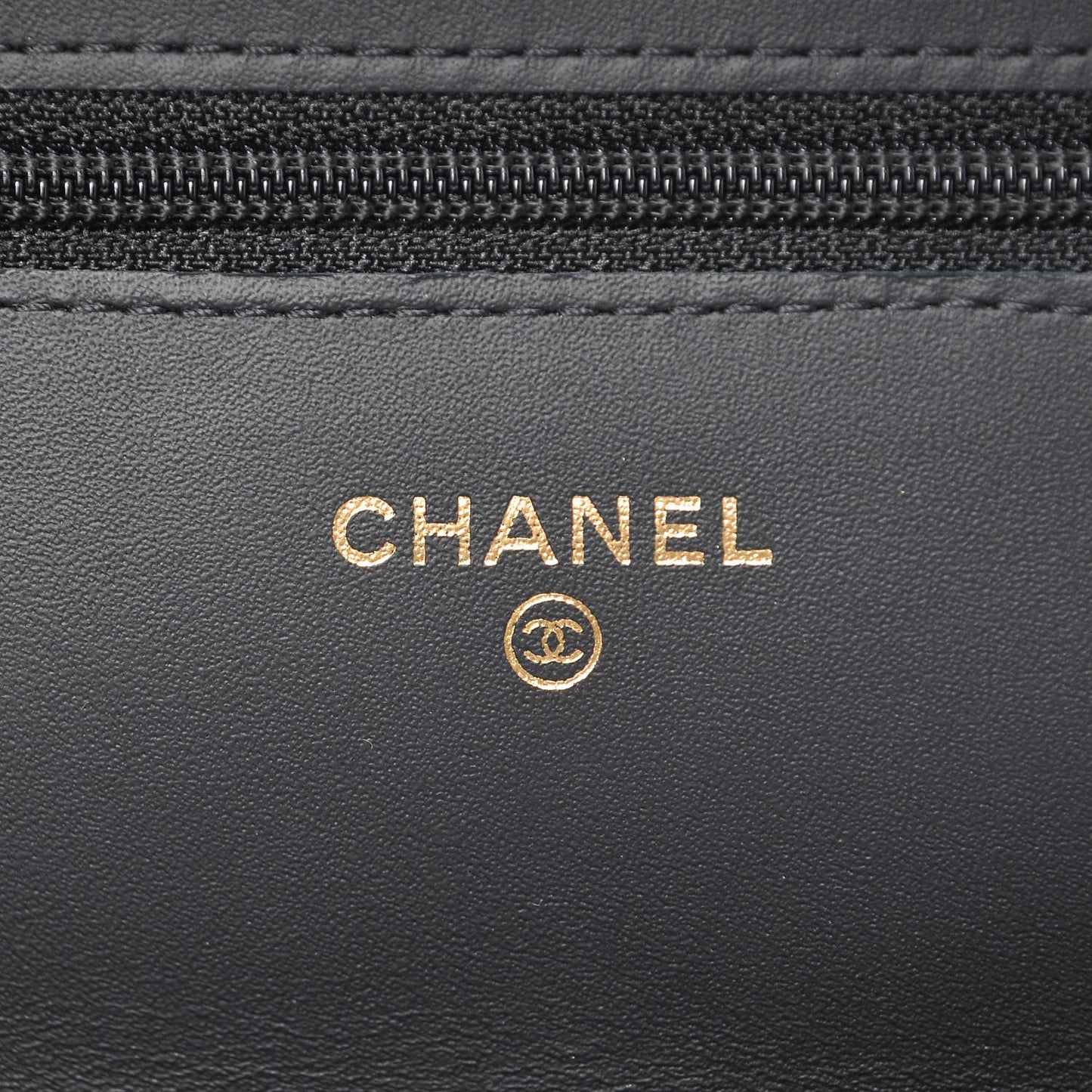 Aged Calfskin Quilted Lucky Charms Casino 2.55 Reissue Wallet On Chain WOC Black