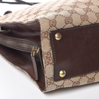Gucci Monogram Woven Shoulder Bag Brown 11 of 18
