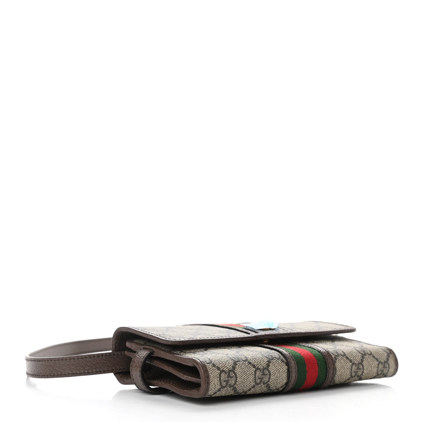 GG Supreme Monogram Web Ophidia Crossbody Wallet Beige New Acero