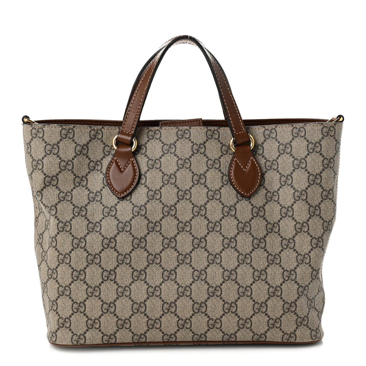 Soft GG Supreme Monogram Small Crossbody Tote Beige Cuir