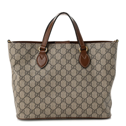 Gucci Soft GG Supreme Monogram Small Crossbody Tote Beige Cuir 1 of 10