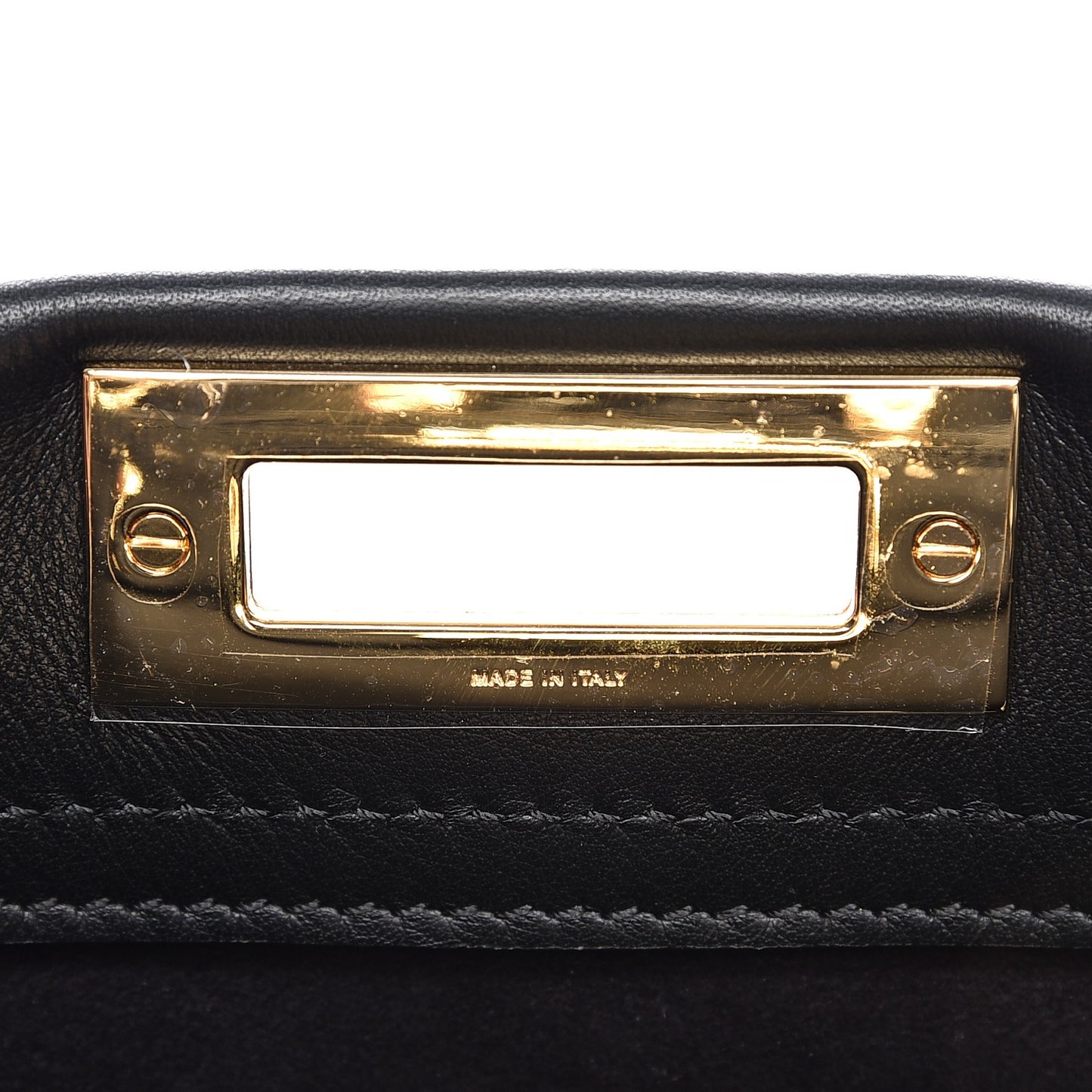 Vitello Seta Lace Up Medium Peekaboo Iconic Satchel Black