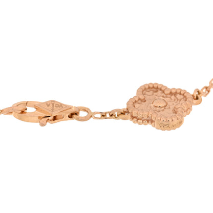 Van Cleef & Arpels 18K Rose Gold 6 Motifs Sweet Alhambra Bracelet 3 of 3