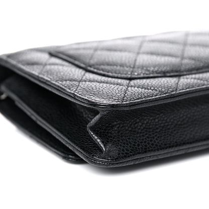 Chanel Caviar Quilted Wallet On Chain WOC Black 11 of 15