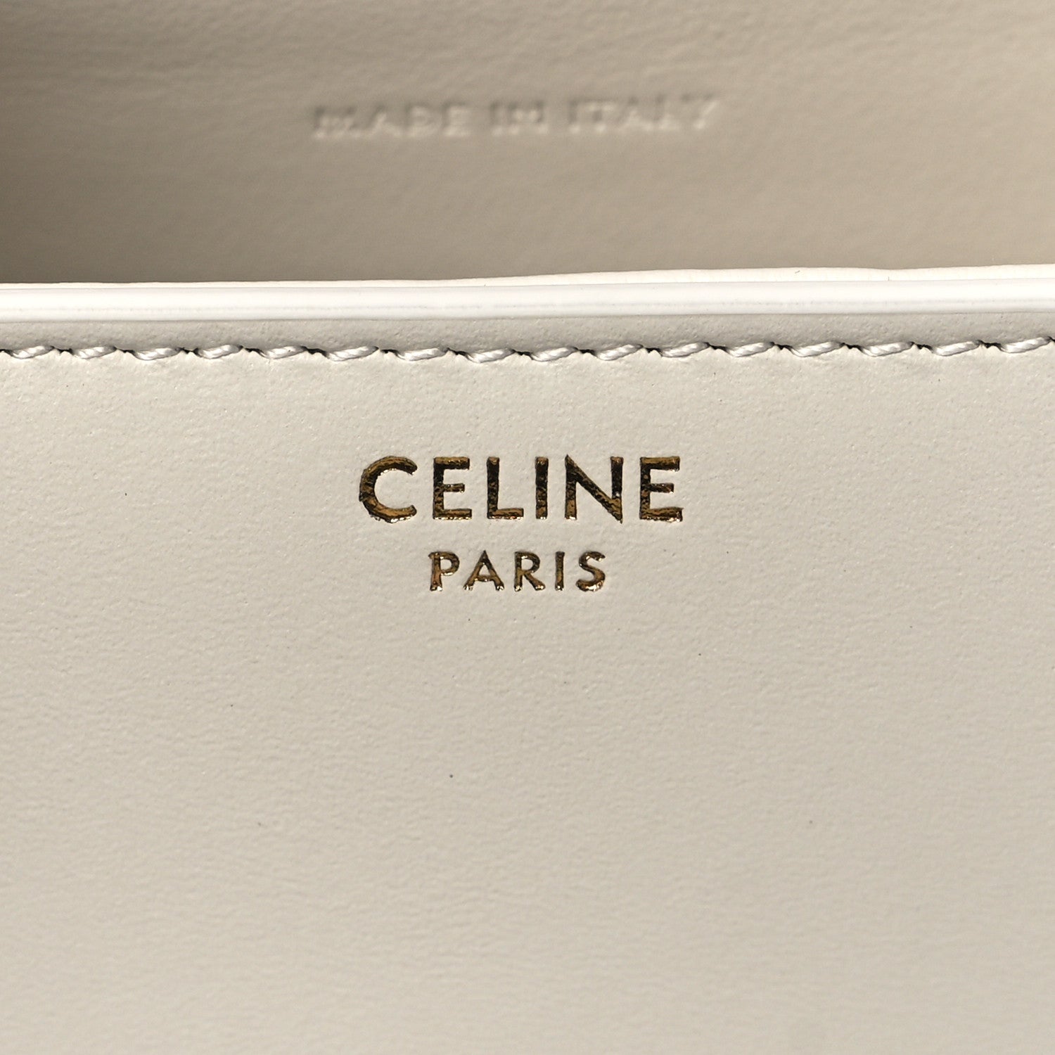 Celine Smooth Calfskin Triomphe Mini Besace Crossbody White 5 of 7