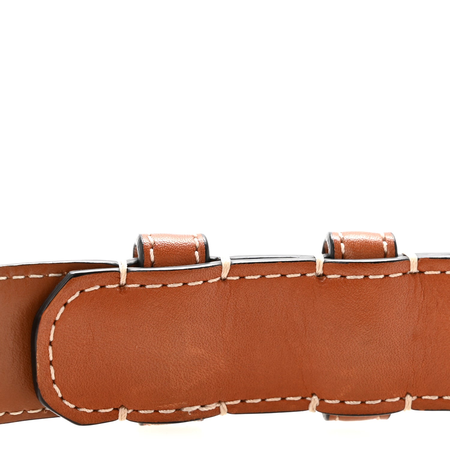 Celine Box Calfskin Medium 25mm Triomphe Belt 75 30 Tan 7 of 9