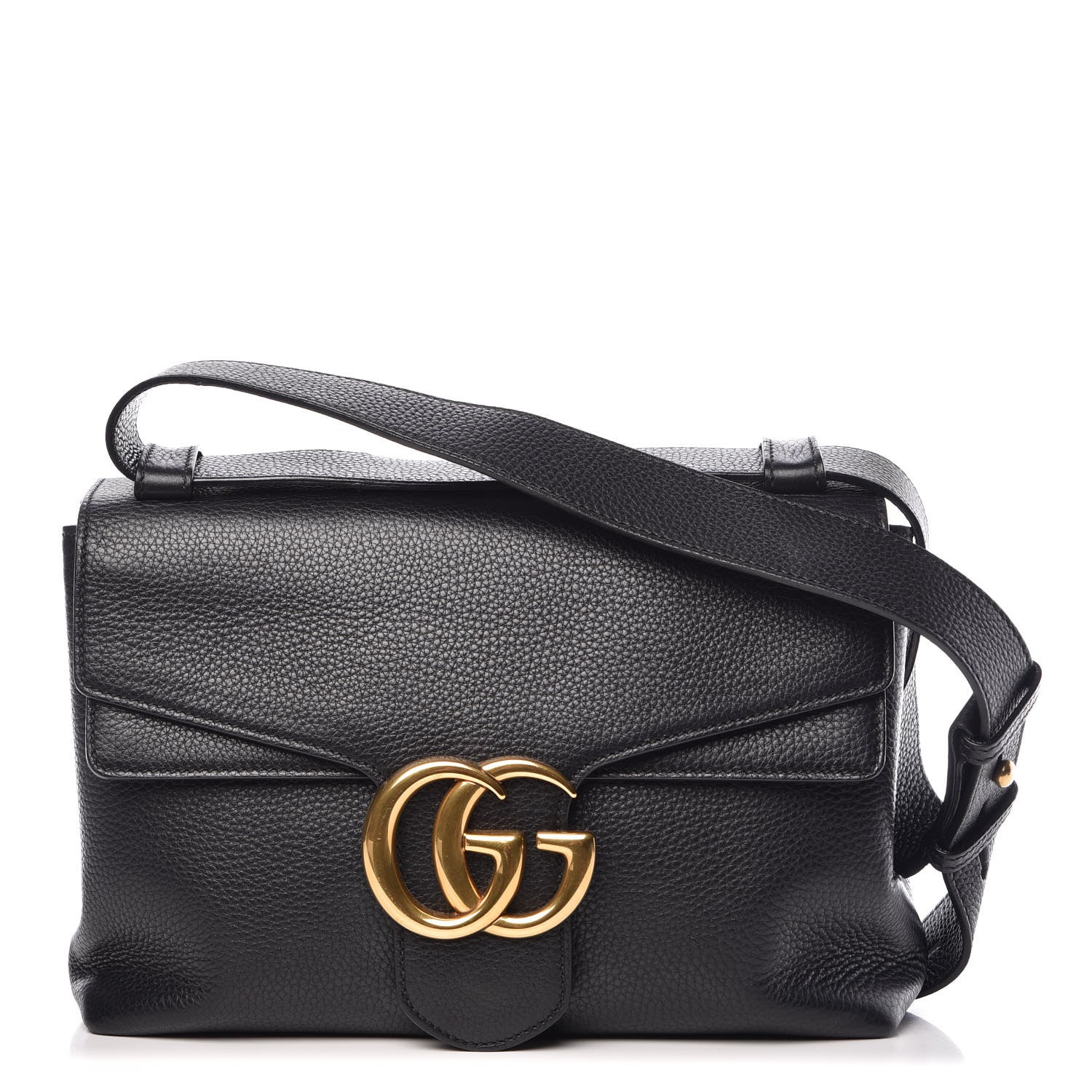 Gucci Cellarius Calfskin GG Marmont Shoulder Bag Black 1 of 14