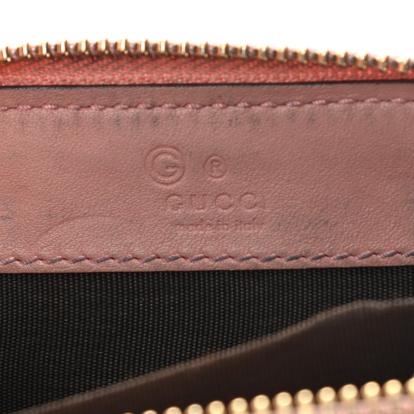 Microguccissima Zip Around Card Case Soft Pink