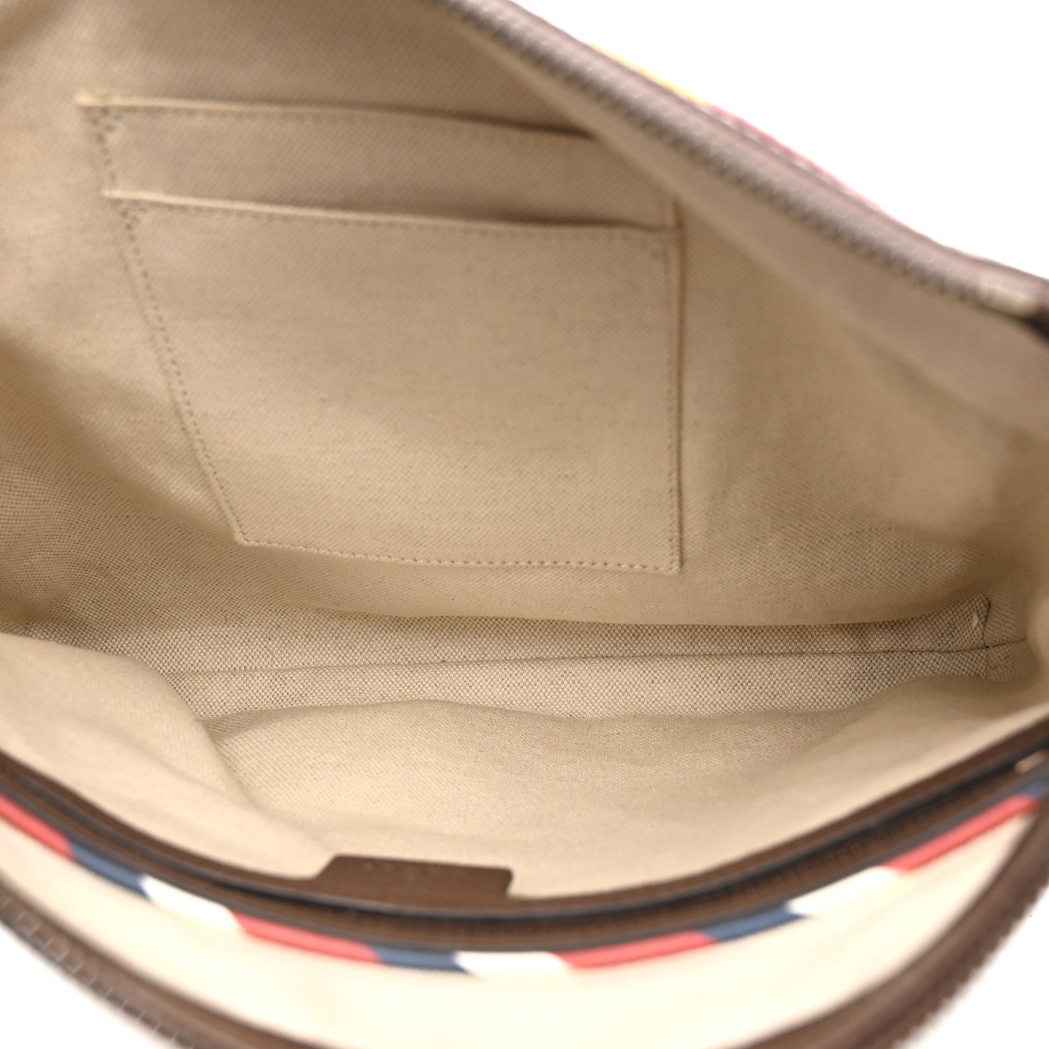 Gucci Soft GG Supreme Monogram Courrier Web Medium Flat Messenger Bag Beige New Acero Multicolor 5 of 11