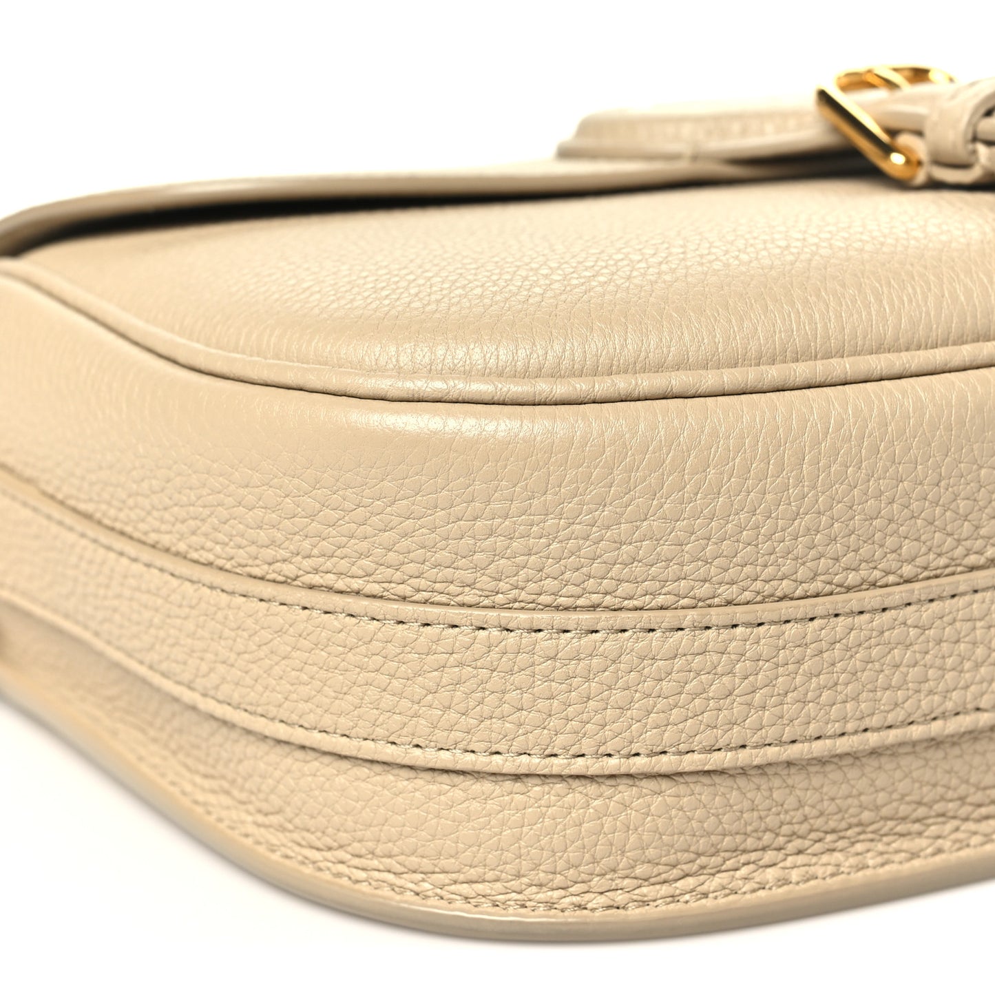 Grained Calfskin Medium Bobby Flap Warm Taupe