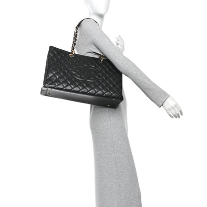 Chanel Caviar Quilted XL Grand Shopping Tote GST Black 2 of 10