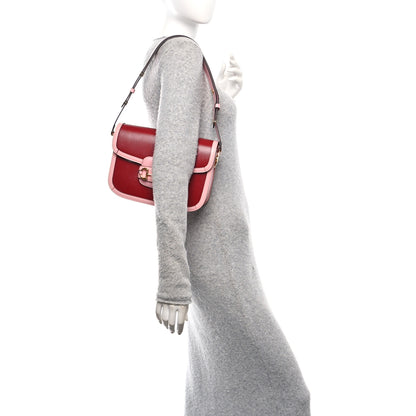 Gucci Azalea Calfskin Horsebit 1955 Shoulder Bag New Cherry Red Wild Rose 2 of 11