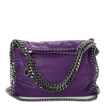 Stella McCartney Shaggy Deer Mini Falabella Fold Over Tote Bright Purple 1 of 8