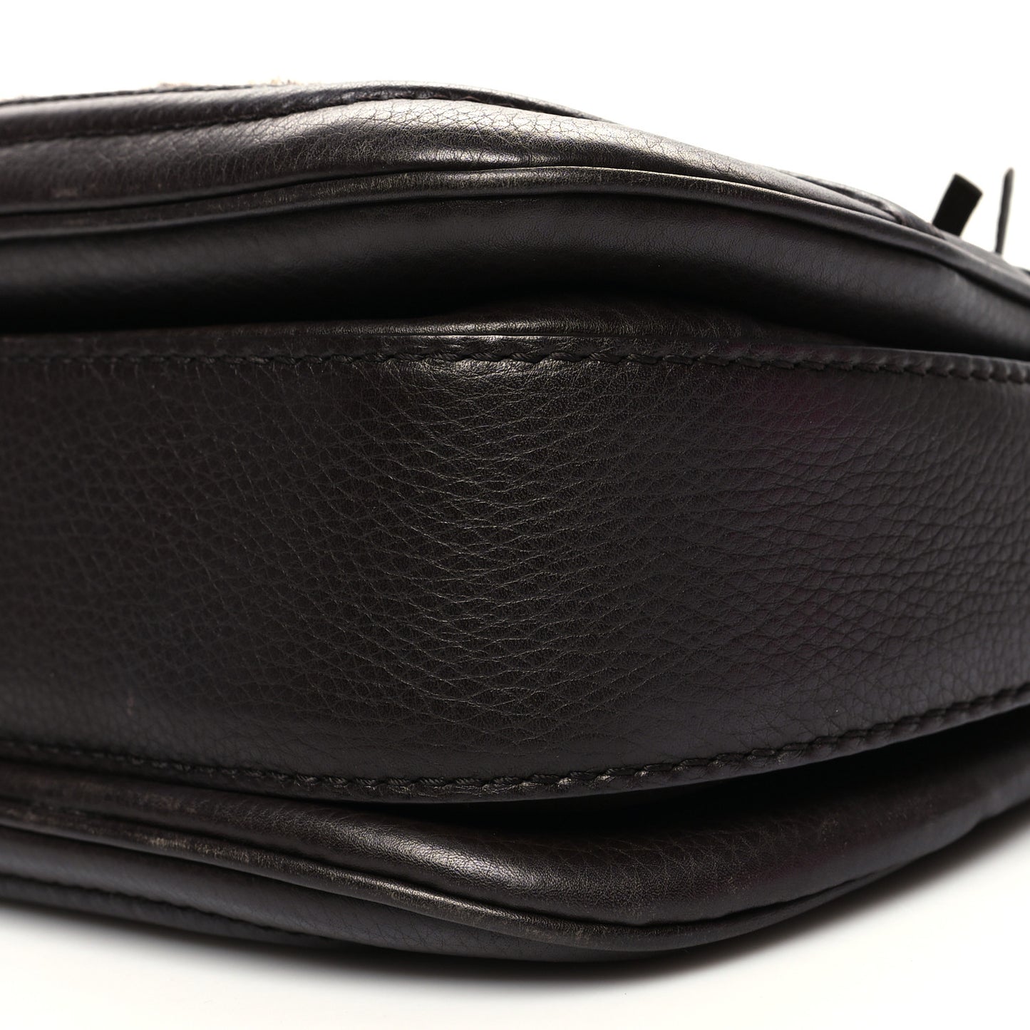 Pony Hair Jaguar Print New Bamboo Medium Top Handle Bag