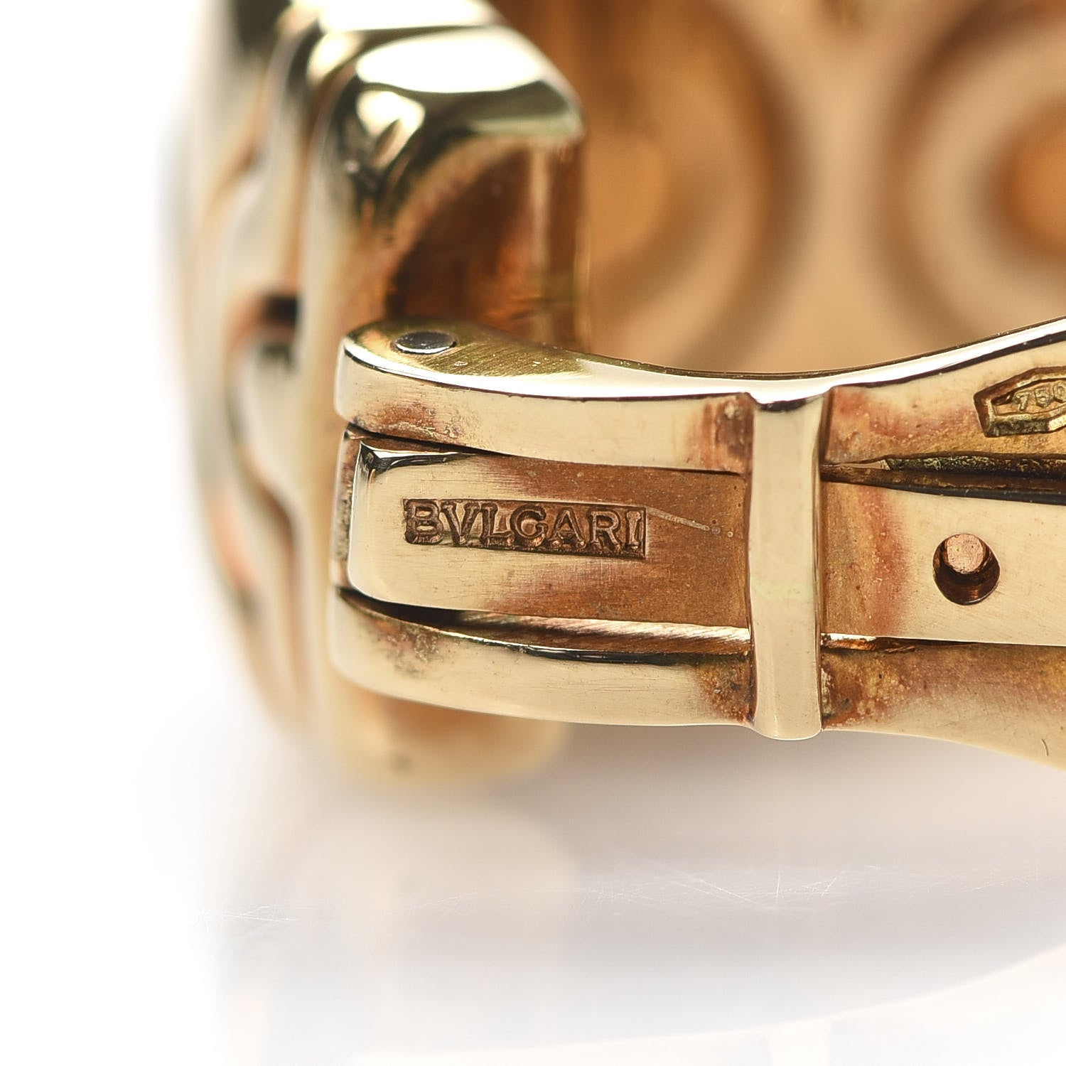 Bulgari 18K Yellow Gold Parentesi Hoop Earrings 4 of 5