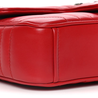 Prada Soft Calfskin Impunture Diagramme Small Chain Flap Shoulder Bag Fuoco 9 of 14