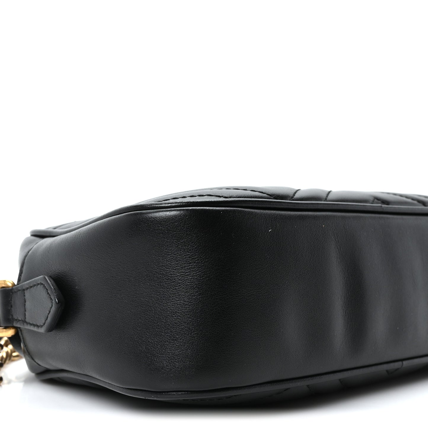 Calfskin Matelasse Small GG Marmont Chain Shoulder Bag Black