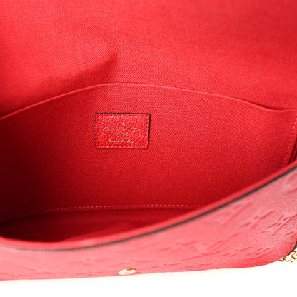 Louis Vuitton Empreinte Pochette Felicie Chain Wallet Scarlet 7 of 11