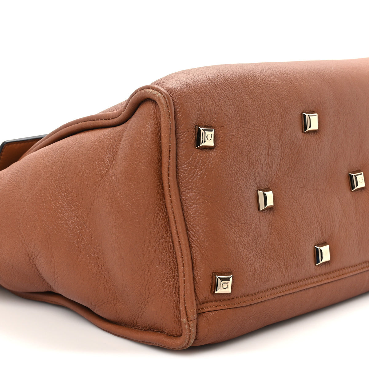 Salvatore Ferragamo Sheepskin Shearling The Studio Bag Sella 9 of 10