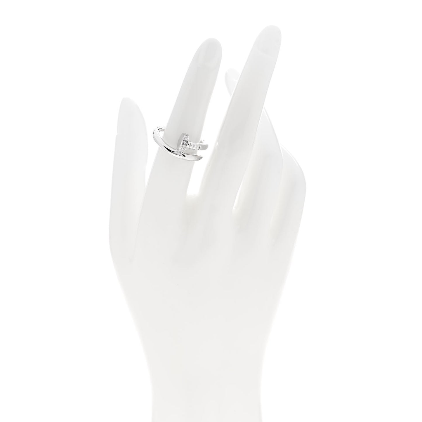 18K White Gold Diamond Juste Un Clou Ring 53 6.25