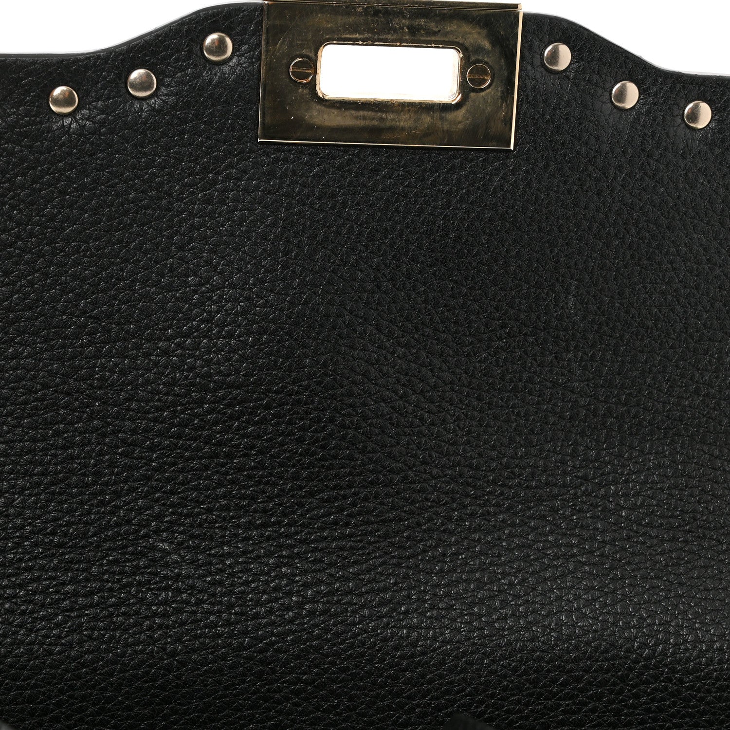 Valentino Garavani Pebbled Calfskin Medium Rockstud Flap Saddle Bag Black 11 of 11