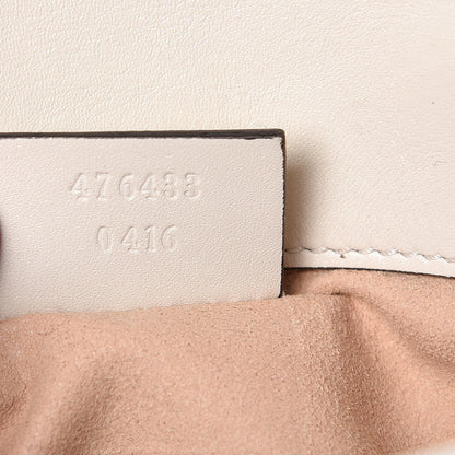 Gucci Calfskin Matelasse Super Mini GG Marmont Shoulder Bag White 7 of 13