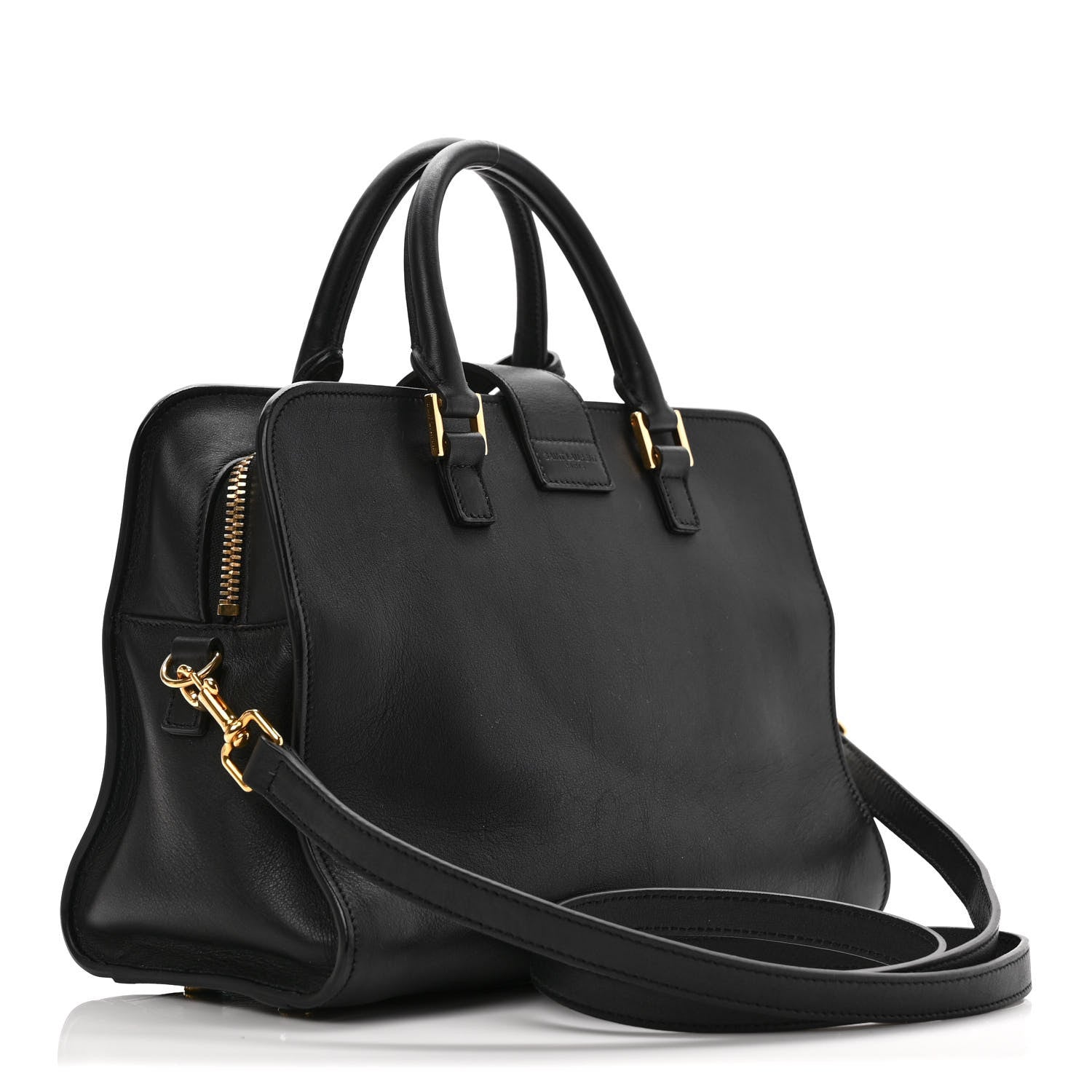 Saint Laurent Calfskin Monogram Baby Cabas Black 3 of 8