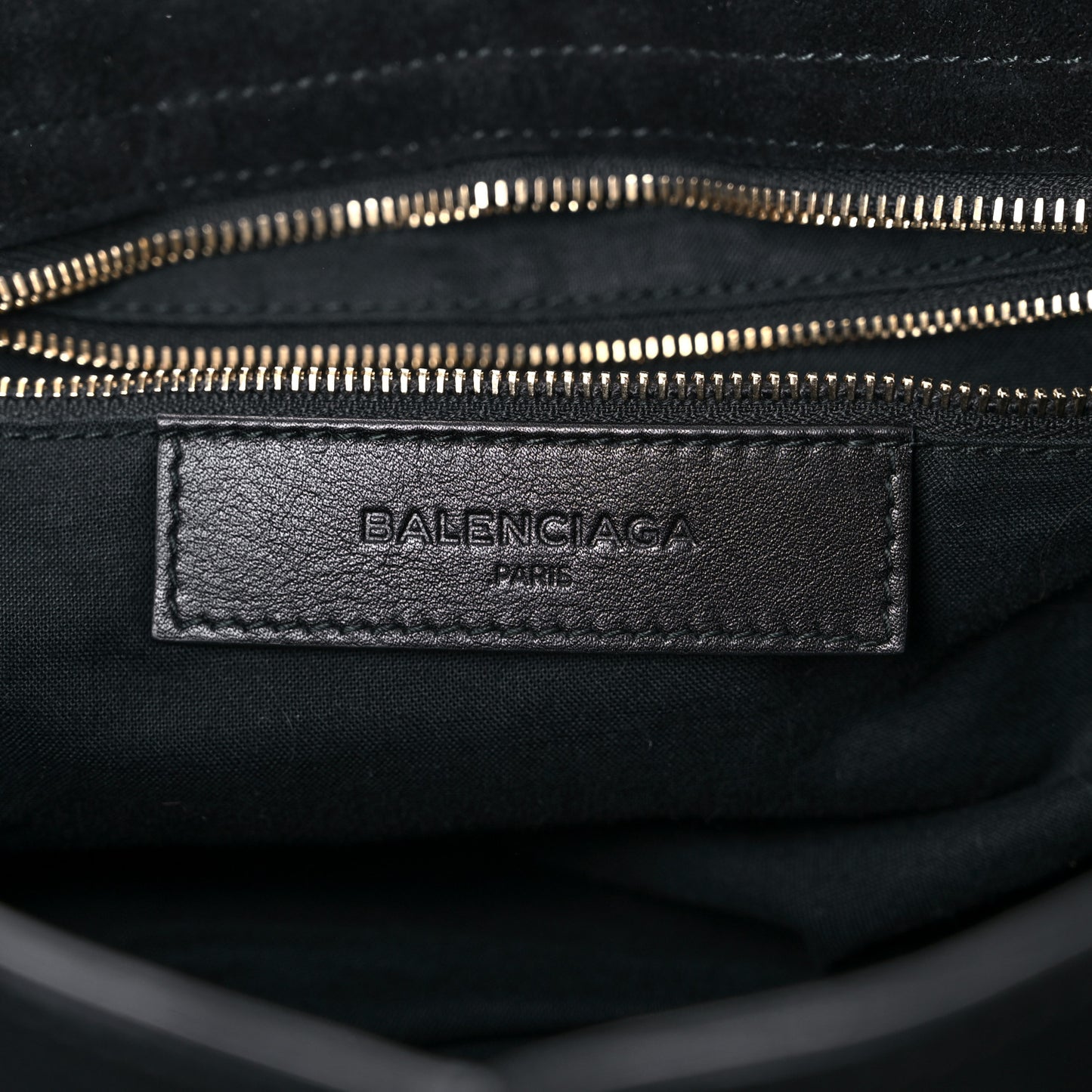 Baby Daim Suede Classic Gold Hardware City Black