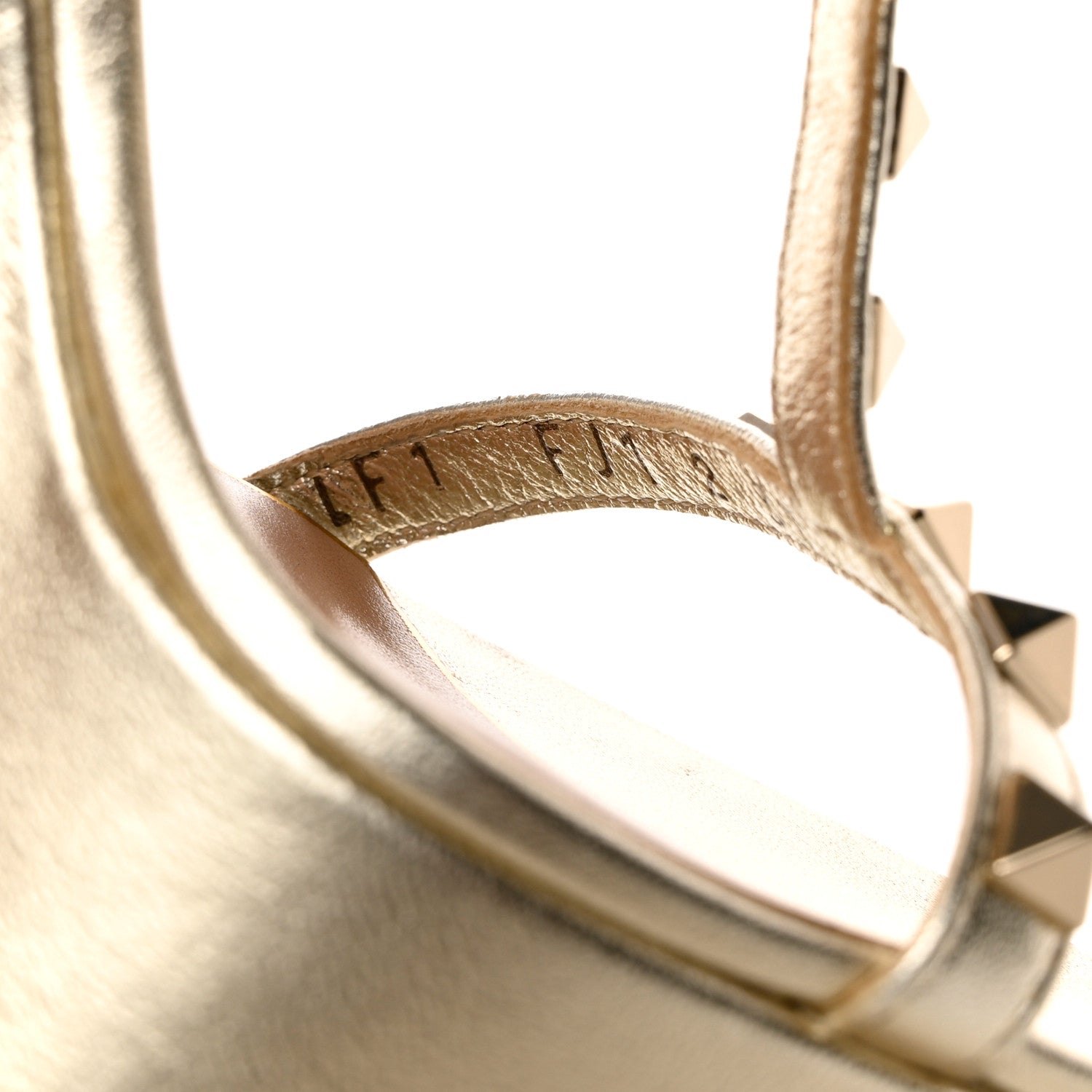 Valentino Garavani Metallic Nappa Rockstud 155 Platform Sandals 37 Platino 7 of 9