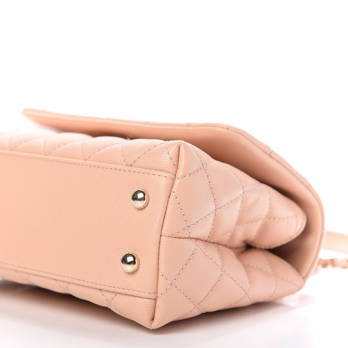 Caviar Quilted Mini Coco Handle Flap Light Pink
