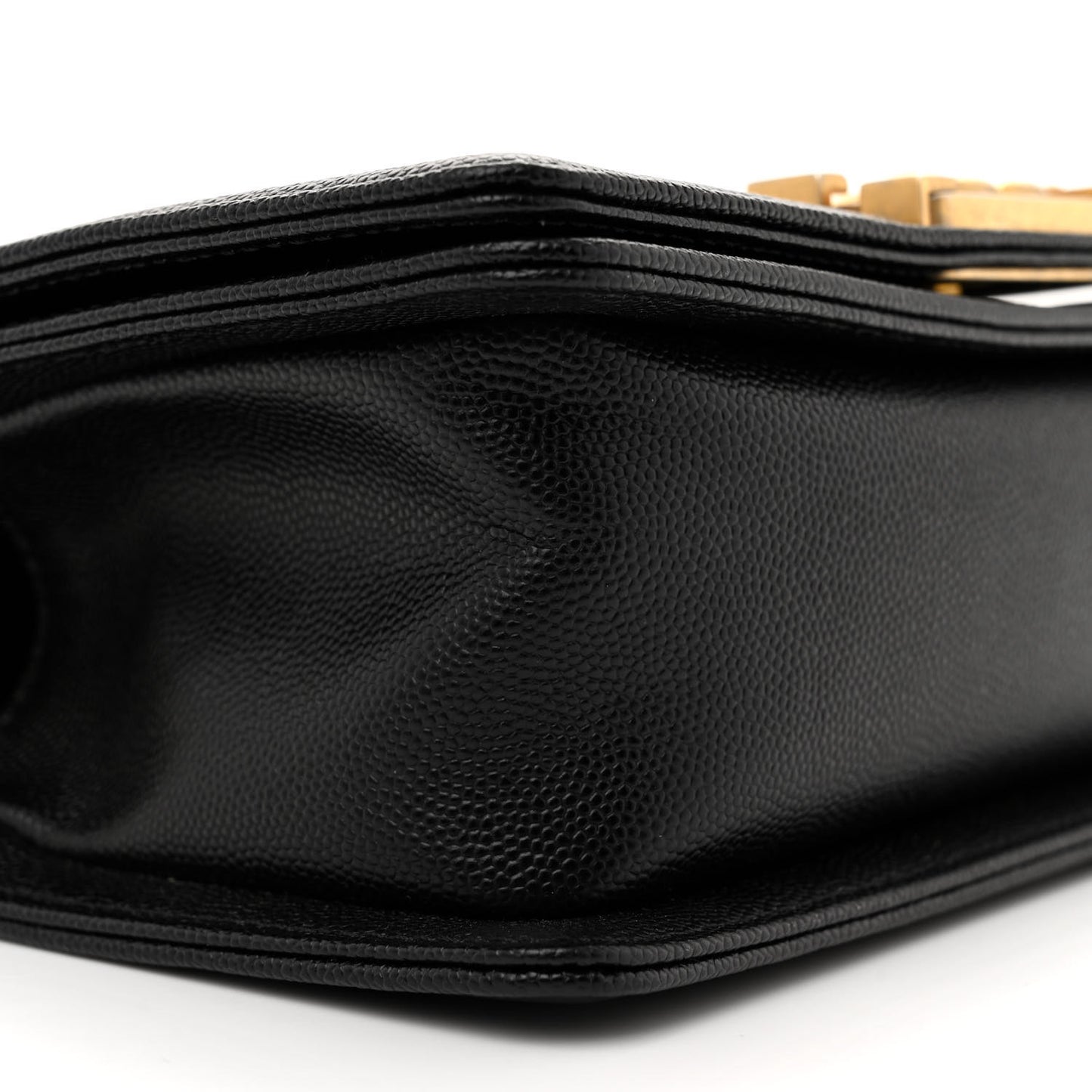 Caviar Quilted Small Boy Flap Black