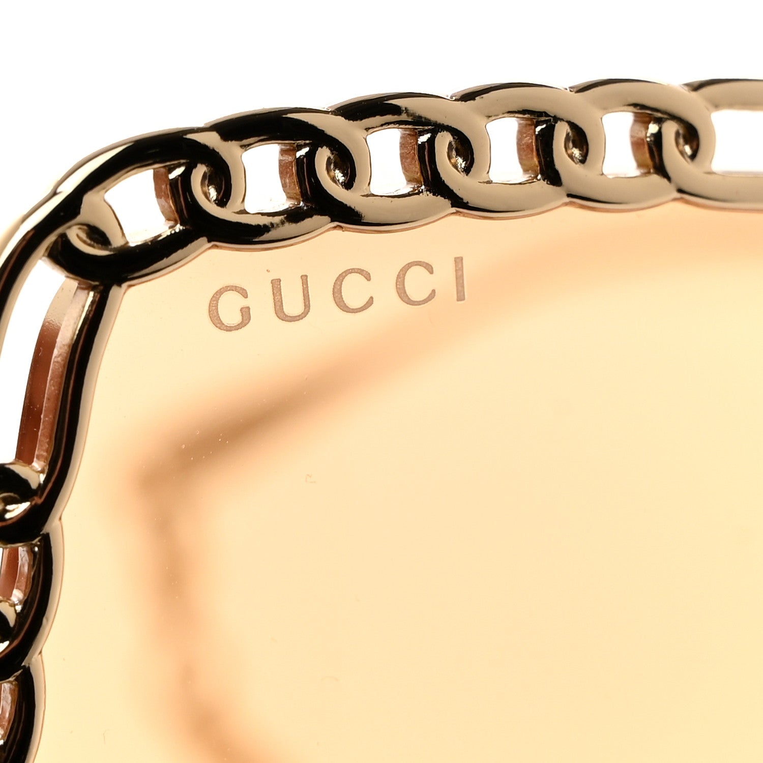 Gucci Square Frame Oversized Sunglasses GG1033S Gold Orange 7 of 9
