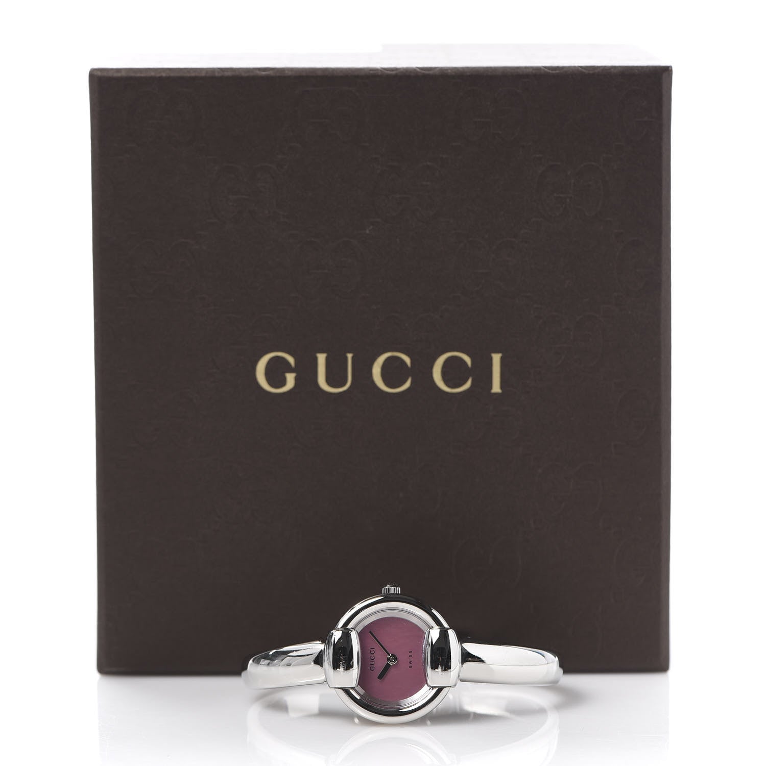 Gucci Stainless Steel Pink Mother of Pearl 25mm 1400L Quartz Watch 6 of 6