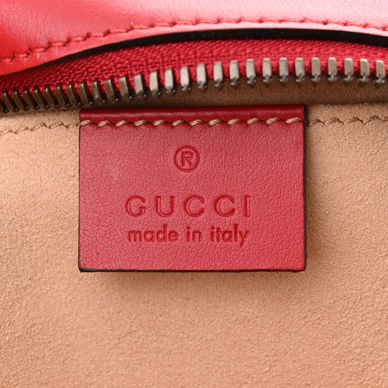 Gucci Calfskin Matelasse Small GG Marmont Chain Shoulder Bag Hibiscus Red 6 of 10