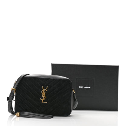 Saint Laurent Suede Calfskin Monogram Lou Camera Bag Black 10 of 10